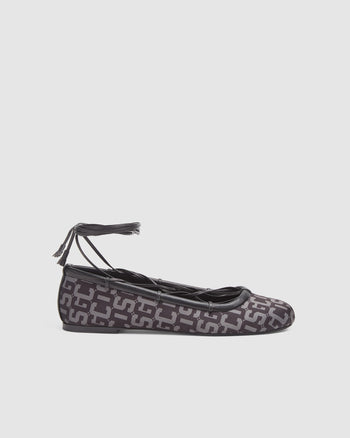 Gcds monogram ballet flat: Women Shoes Black | GCDS